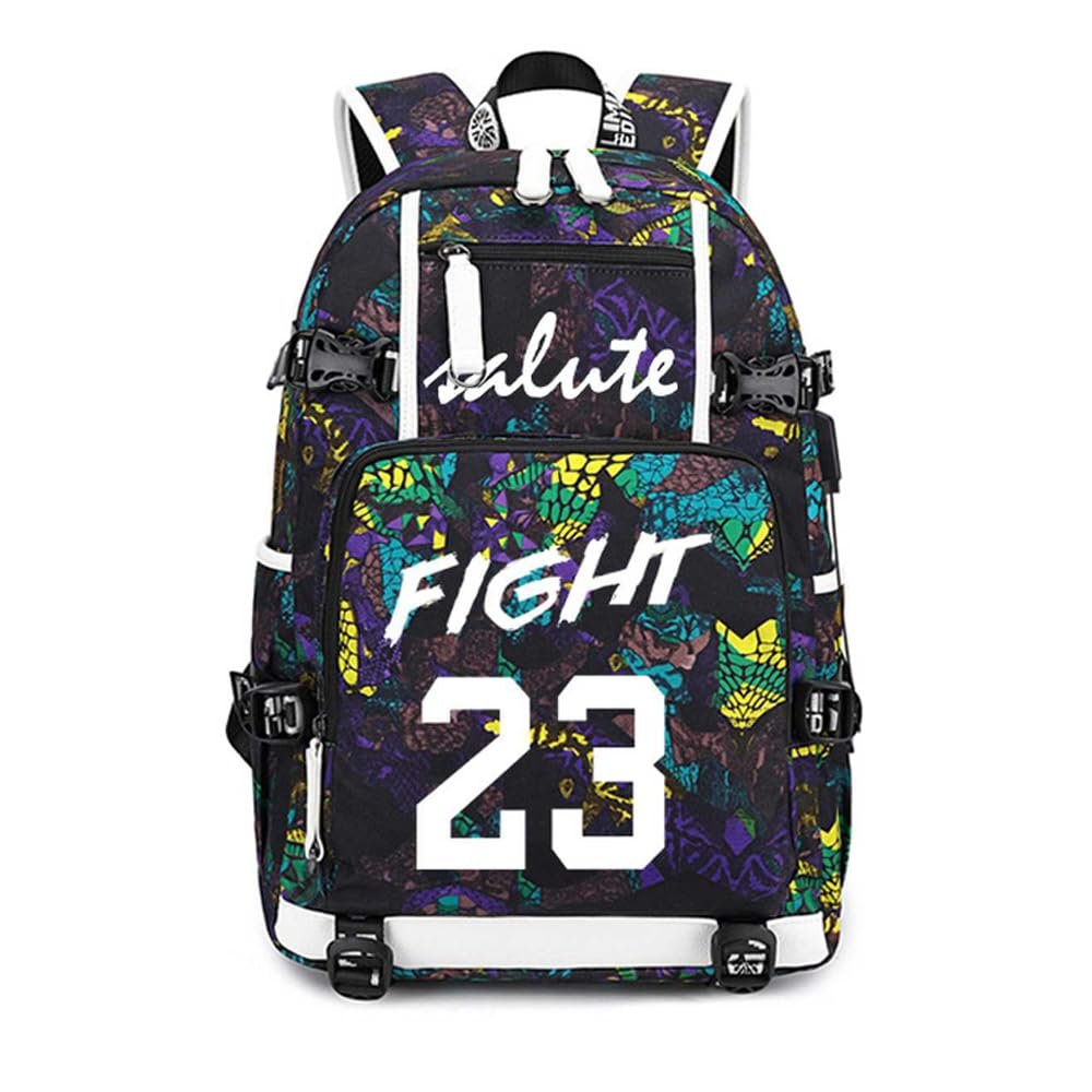 Basketball Player 23 Luminous Backpack Travel Daypacks Fans Bag for Men Women (Style 4)
