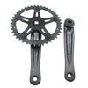 42T Road Bicycle Crankset Single Speed Bike Crank 175mm Fixed Gear Bike Sliver Chainwheel Sprocket Wheel 6061 Aluminum (Black) view 3