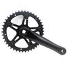 42T Road Bicycle Crankset Single Speed Bike Crank 175mm Fixed Gear Bike Sliver Chainwheel Sprocket Wheel 6061 Aluminum (Black) view 4