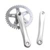 42T Road Bicycle Crankset Single Speed Bike Crank 175mm Fixed Gear Bike Sliver Chainwheel Sprocket Wheel 6061 Aluminum (Silver) view 1