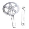 42T Road Bicycle Crankset Single Speed Bike Crank 175mm Fixed Gear Bike Sliver Chainwheel Sprocket Wheel 6061 Aluminum (Silver) view 2