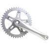 42T Road Bicycle Crankset Single Speed Bike Crank 175mm Fixed Gear Bike Sliver Chainwheel Sprocket Wheel 6061 Aluminum (Silver) view 3