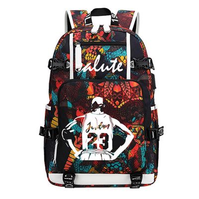 FANwenfeng Basketball Player 23 Luminous Backpack Travel Daypacks Fans Bag for Men Women (Style 2)