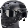Not a defect Tactical Airsoft Quick Helmet PJ Type and Foldable Half-Face Air Gun Mesh Mask, Safety Goggles with 3 Lenses, Suitable Not a defect Head circumference 54~63CM view 1