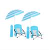 WGOS Beach Chair, Folding Chairs, Portable, Beach Chairs with Umbrella, Chairs with Shade for Adult (2-Pack Blue) view 1