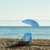 WGOS Beach Chair, Folding Chairs, Portable, Beach Chairs with Umbrella, Chairs with Shade for Adult (2-Pack Blue) view 2