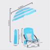 WGOS Beach Chair, Folding Chairs, Portable, Beach Chairs with Umbrella, Chairs with Shade for Adult (2-Pack Blue) view 3