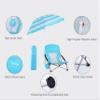 WGOS Beach Chair, Folding Chairs, Portable, Beach Chairs with Umbrella, Chairs with Shade for Adult (2-Pack Blue) view 4