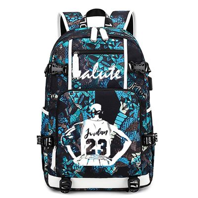 FANwenfeng Basketball Player 23 Luminous Backpack Travel Daypacks Fans Bag for Men Women (Style 14)