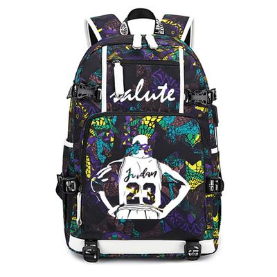 FANwenfeng Basketball Player 23 Luminous Backpack Travel Daypacks Fans Bag for Men Women (Style 5)