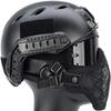 Tactical Airsoft Quick Helmet PJ Type and Foldable Half-Face Air Gun Mesh Mask, Safety Goggles with 3 Lenses, Suitable for CS/Hunting/Paintball/Shooting, Green, Head circumference 54~63CM view 4