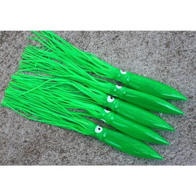 LOT of 10 15" Shell Bulb Squid 4 Spreader Bars Daisy Chains - Green