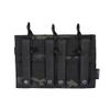 EXCELLENT ELITE SPANKER AK Magazine Pouch Triple Open Top Molle Mag Pouch for AK47 AK74 AR-15 Pmags Magazine(Triple-Multicam Black) view 3