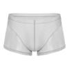 Agoky Men's Mesh Boxer Briefs Breathable Quick Dry Swim Trunks Unlined Underwear Shorts Grey Small view 1