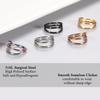 FUNLMO Gold Septum Ring Nose Ring Tragus Helix Conch Rook Daith Piercing Jewelry Triple Hoop Nose Ring Cartilage Hoop Earring 316L Surgical Steel Nose Hoop Lip Ring 20G 8mm view 3