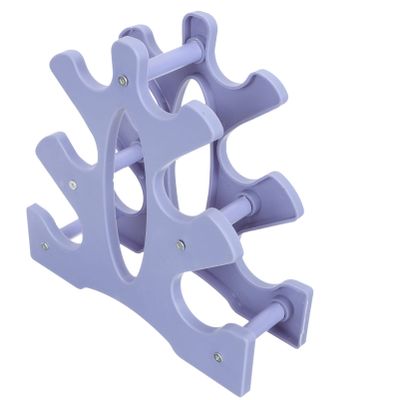 1pc Dumbbell Rack Sturdy Double-sided Abs Storage Stand for Dumbbells Wear-resistant Fitness Holder for Home Gym Use
