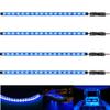 Vbakor Boat Led Strip Lights, 4 Pcs 24'' Marine Interior Courtesy Deck Navigation Lights, Super Bright Waterproof Marine Led Lights Strip for 12V Pontoon Fishing Boat Yacht Kayak Sailboat (Blue) view 1