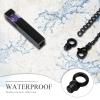 3 Pieces Cremation Urn Necklace for Ashes Vertical Bar Zircon, Heart Crystal Necklace Urn Stainless Steel Waterproof Memorial Pendant(Purple Zircon) view 3