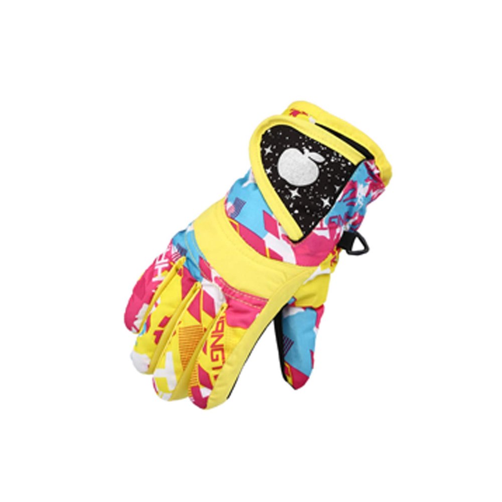 Winter Gloves for Kids Mittens Ski Gloves Snow Windproof Outdoor Sports Skiing Boys Girls Waterproof Warm Ski Gloves (A, One Size)