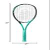 HEAD Boom Pro 2022 Performance Tennis Racquet, 4 1/4 Inch Grip, Strung with Lynx Tour 17g Gray at 52 Pounds Tension view 3