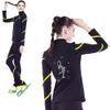 LIUHUO Figure Skating Spiral Jacket and Fleece Pants for Girls and Women - Yellow view 3