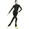 LIUHUO Figure Skating Spiral Jacket and Fleece Pants for Girls and Women - Yellow view 4