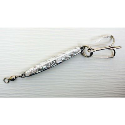 Pack of 2 Rigged Diamond Holographic Laser Jig 1 oz 28g 2 1/3" Treble Hook A07
