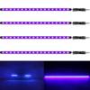 Vbakor 12V Marine Boat Ultra Violet UV Black Light LED Lights Strip, Night Fishing Lights, 5050 LED IP67 Waterproof UV Led Strip for Fishing Pontoon Kayak Yacht Sailboat (4 Pcs 20'') view 1