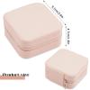 Neveika Portable Travel Mini Jewelry Box Leather Jewellery Ring Organizer Case Storage Gift Box Girls Women (pink). view 4
