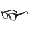 bullabulling Stylish Rainbow Retro Cat Eye Blue Light Blocking Glasses for Women Ladies Eyewear (black/leopard, 1.0) view 2