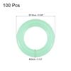 MECCANIXITY Tent Stakes Silicone O-Rings Glow in The Dark 15mm OD 3mm Width, Fluorescent Camping Tents Nail Accessory, Green Pack of 100 view 2