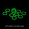 MECCANIXITY Tent Stakes Silicone O-Rings Glow in The Dark 15mm OD 3mm Width, Fluorescent Camping Tents Nail Accessory, Green Pack of 100 view 3