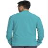 Cherokee Infinity Men's Zip Front Jacket Modern Fit Rib-Knit Panels with 3 Pockets and Knit Sleeve Panel Plus Size CK332A, 3X Teal Blue view 2