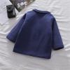 POLG Baby Coats Spring Fall Kid Baby Girl Double Breasted Jacket Trench Coat Outwear Clothes Fleece Warm Open Front Coat (Navy, 4-5 Years) view 4