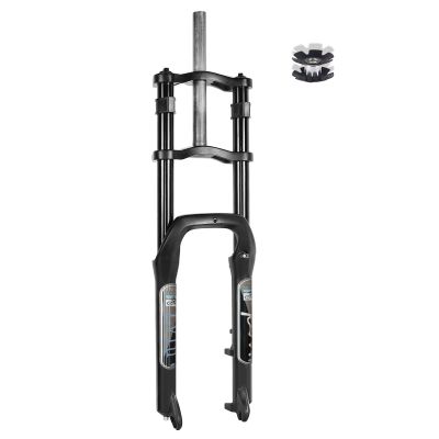 LvTu Snow Bike Fat Fork 26 Inch, Disc Brake Downhill 1-1/8 Suspension Forks fit 4.0" Tire Aluminum-Alloy Travel 160mm