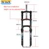 LvTu Snow Bike Fat Fork 26 Inch, Disc Brake Downhill 1-1/8 Suspension Forks fit 4.0" Tire Aluminum-Alloy Travel 160mm view 2