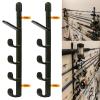 1Pair Fishing Rod Storage Rack, Horizontal Wall Mount Fishing Pole Holder Storage Organizer for Garage & Cabin & Basement - Holds up to 5 Rod - Easy to Install . Hardware included. view 1