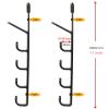 1Pair Fishing Rod Storage Rack, Horizontal Wall Mount Fishing Pole Holder Storage Organizer for Garage & Cabin & Basement - Holds up to 5 Rod - Easy to Install . Hardware included. view 2
