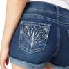 WallFlower Shorts for Women Luscious Curvy Bling Denim 4.5-Inch Mid-Rise Short- Clarke Bling, 16 Plus view 2