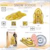POZA Inflatable Gold Snow Boogie Sled  Luxurious Snow Sled with Handles and Filled with Gold Snowflake Confetti  Premium Heavy Duty Cold Resistant PVC Sled for Adults and Kids  44 Inch view 3