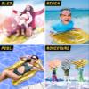 POZA Inflatable Gold Snow Boogie Sled  Luxurious Snow Sled with Handles and Filled with Gold Snowflake Confetti  Premium Heavy Duty Cold Resistant PVC Sled for Adults and Kids  44 Inch view 4