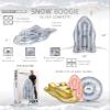 POZA Inflatable Silver Snow Boogie Sled  Luxurious Snow Sled with Handles and Filled with Silver Snowflake Confetti  Premium Heavy Duty Cold Resistant PVC Sled for Adults and Kids  44 Inch view 3