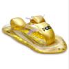 POZA Inflatable Gold Snowmobile Sled  Luxurious Snow Sled with Handles and Filled with Gold Snowflake Confetti  Premium Cold Resistant Heavy Duty PVC Sled for Adults and Kids  51 Inch view 1