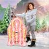 POZA Inflatable Rose Gold Snow Boogie Sled  Luxurious Snow Sled with Handles and Filled with Gold Snowflake Confetti  Premium Heavy Duty Cold Resistant PVC Sled for Adults and Kids  44 Inch view 2