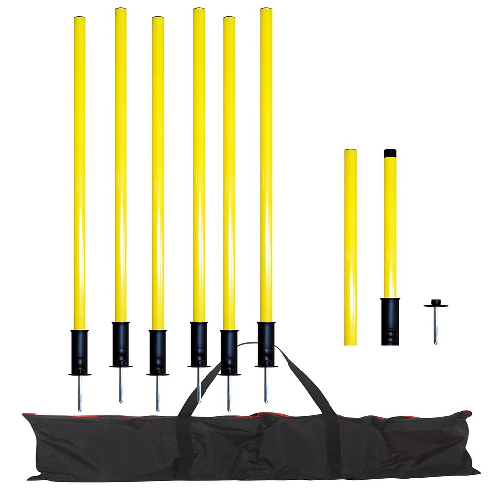 American Challenge Agility Poles  Portable Soccer Sticks & Soccer Poles with Spring Base  Perfect for Training Sessions, Dribbling Practice, Footwork Drills & Field Agility Work
