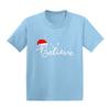 Believe - Santa Hat Magical Xmas Infant/Toddler Cotton Jersey T-Shirt (Light Blue, 4T) view 1