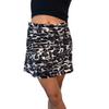 Black/White Leopard Animal Print Flutter Style Golf/Tennis Skort/Skirt - Made in USA (Small) view 3