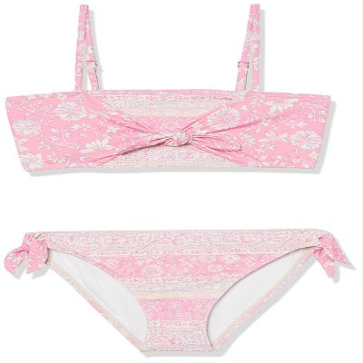 Billabong --Girls' Day Dreamer Knot Bandeau Two-Piece Swim Set (Little Big Kids), Paradise Pink, 4