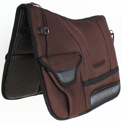 CHALLENGER Australian Trail Rider Comfort Neoprene Saddle Pad w/Bags Brown 109SP570BR
