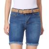 WallFlower Shorts for Women Luscious Curvy 9-Inch Bermuda Denim Mid-Rise Short- Yves Belted, 0 view 1